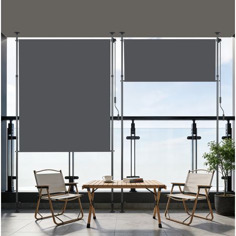 Store vertical extérieur sans perçage réglable anthracite HAVRYA (1/3)