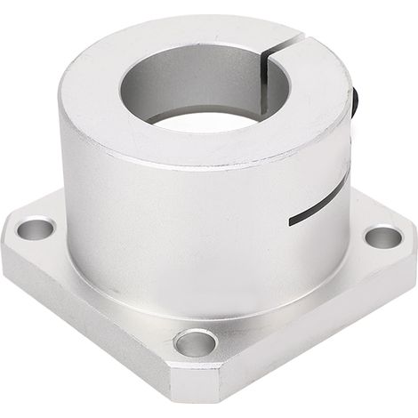 Lineargleitlager mit kompaktem Vierkantflansch D40, Wellenlagerung mit Gleitblock, Plattenmontage, robustes mechanisches Bauteil. (1/5)