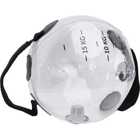 Sac lesté pour l'eau, capacité 20 kg, transparent, lesté et élastique, en PVC. (1/5)