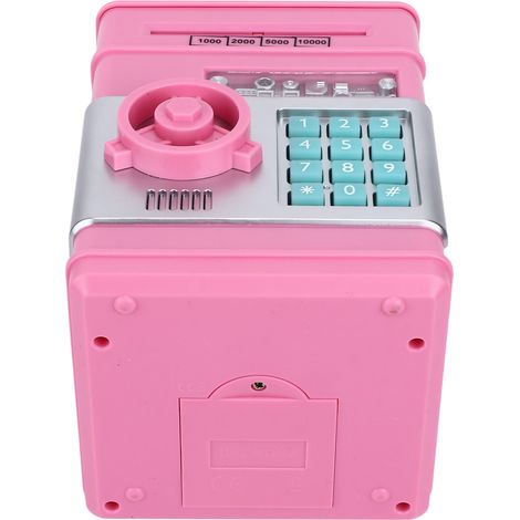 Tirelire Mini Automatique pour Pièces de Cœur Rose - Objet de Décoration - Cadeau pour Enfants (1/5)