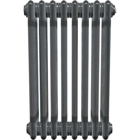 Bircham - Bare Metal Lacquer 4 Column Radiator H600mm  x W384mm