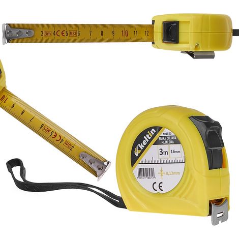 Cinta métrica metálica de 3 m x 16 mm x 0,12 mm (120) (1/5)