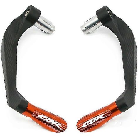 Poignées de guidon de moto avec protection pour leviers de frein et d'embrayage Honda CBR 600, 400, 900, 650, 150, 125, 300, 500, 929, 954, 1000, 250 (R/RR/F/XX) - Orange (1/5)