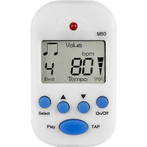 Métronome numérique professionnel à pince M50 avec écran LCD, 30-280 BPM pour intervalles de tempo, facile à utiliser et portable, outil d'entraînement rythmique musical (1/5)