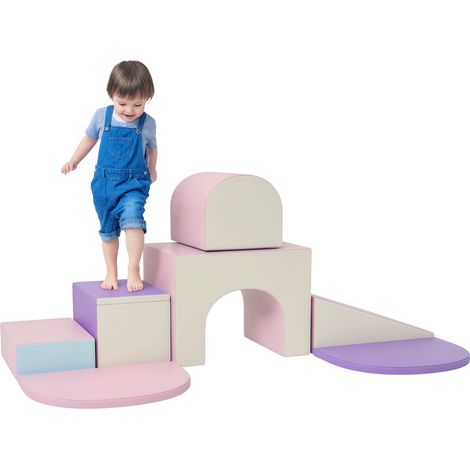 Módulo de 7 piezas para el desarrollo de la motricidad infantil, curso de habilidades motoras para bebés de espuma EPE para niños en edad preescolar, multicolor.
