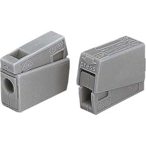Borne pour luminaires, 2 5mm, 105°, gris - 100 pièces