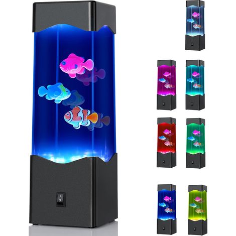 Lampe pour aquarium, veilleuse d'aquarium alimentée par USB, lumière d'ambiance à changement de couleur, cadeau d'anniversaire pour enfants et adultes (1/5)