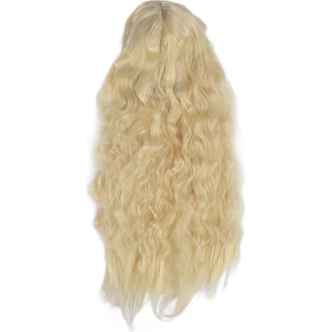 Perruque Longue Ondulée Blonde Clair pour Femmes - Usage Quotidien et Fête (1/5)