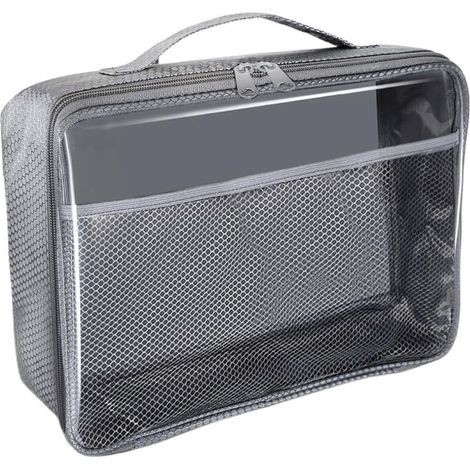 Sacs de rangement en PVC transparents avec fermeture éclair, pour jouets, cosmétiques, documents, photos et reçus, lot de rangement pratique et polyvalent (1/5)
