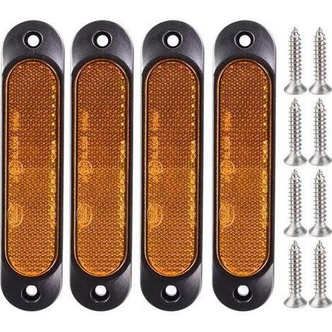 4pcs Ambre 12V-24V Marqueur Latéral Avant 27 LED Remorque Camion, Marqueur LED Arrière Remorque Parking Clignotants pour Camion, Bus, Bateau, Rv, Camions, SUV, UTV (1/5)