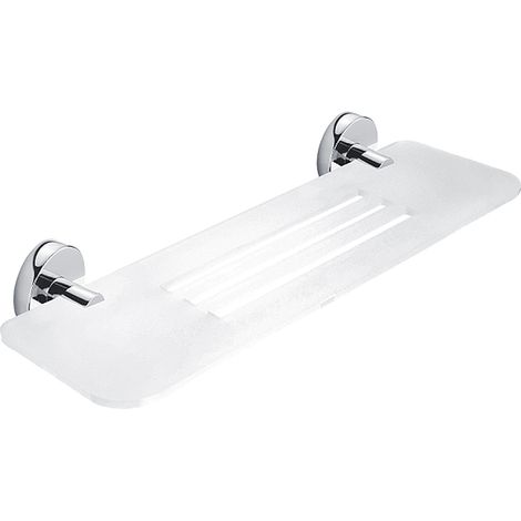 Nimco Unix étagère de salle de bain avec trous, blanc mat, 40 cm UN X340-26 (1/2)