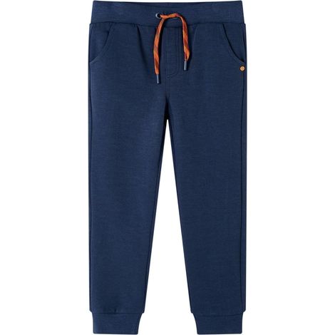Pantalon de survêtement pour enfants bleu marine mélange 92 (1/5)