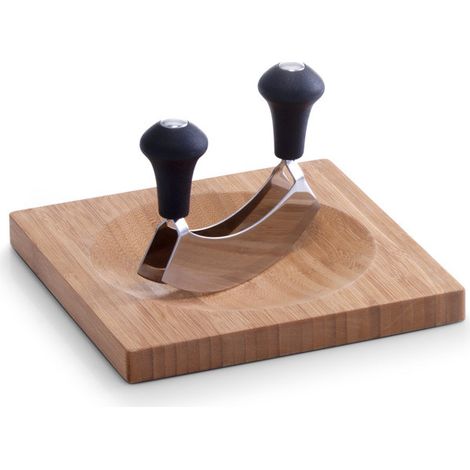 Zeller, Kräuterbrett mit Wiegemesser, Bamboo