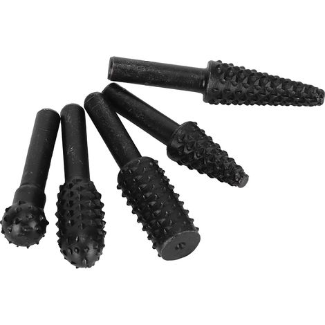 Râpe à bois, râpe à bois en acier de haute qualité, ensemble de râpes à bavures rotatives durables avec tige ronde universelle pour le travail du bois.