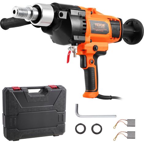 VEVOR Trapano a Carotaggio Diamantato Portatile, con Diametro di Perforazione 20 a 180 mm Macchina Carotatrice per Calcestruzzo Robusto 2600 W con Custodia per Trasporto, per Perforare Calcestruzzo (1/5)
