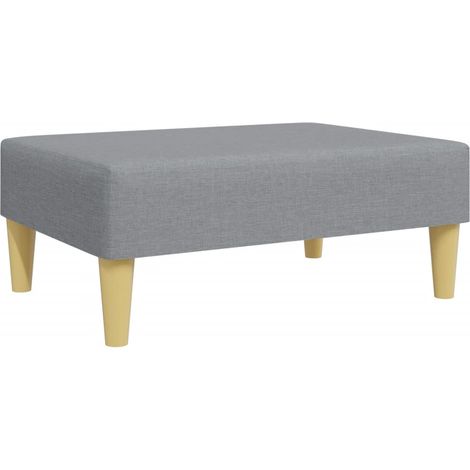 Repose-pied gris clair 77x55x31 cm tissu