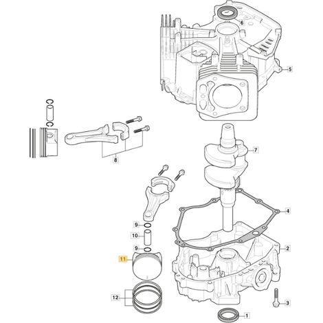 ORIGINAL STIGA Motor Kolben TRE 586V Rasentraktor 118551629/0