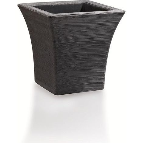 Vaso quadrato in resina Gardenia 50 cm. Antracite