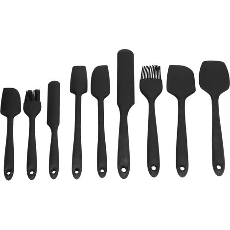 Ensemble de 9 mini spatules flexibles à main pour confiture, gâteaux et crèmes, idéales pour la cuisine et les restaurants. (1/5)