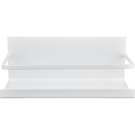 Storage Shelf Magnetic PunchFree Refrigerator Side Storage Rack Kitchen Seasoning Rack(White )
