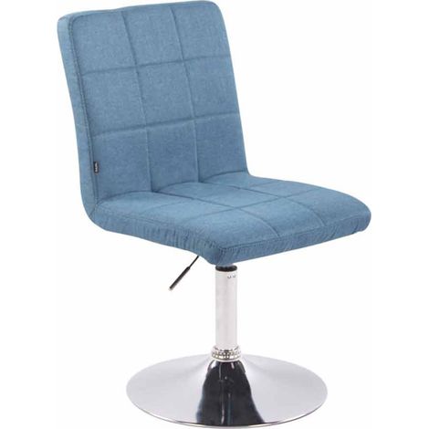 Chaise de salle à manger Ricky en tissu bleu (1/5)