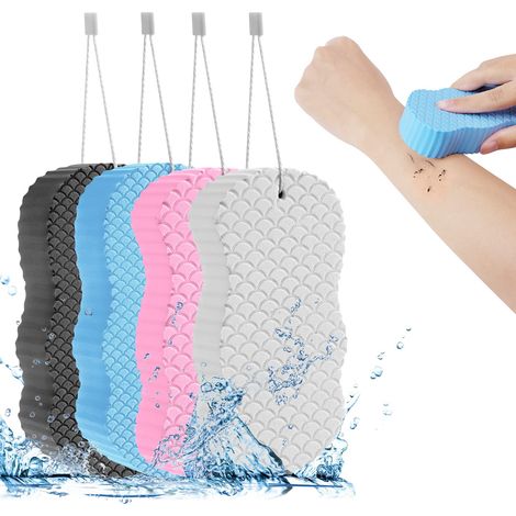 Lot de 4 éponge, PVA, absorption maximale, surface polygonale, design ergonomique, adulte enfant bébé (1/5)