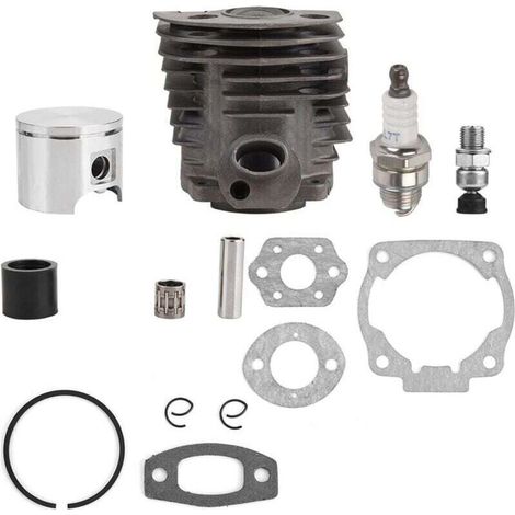 Ensemble de Piston de Cylindre 46MM Cylindre à Piston w/Joint Kit Compatible avec Husqvarna 50,51,55 Rancher Nikasil Engine