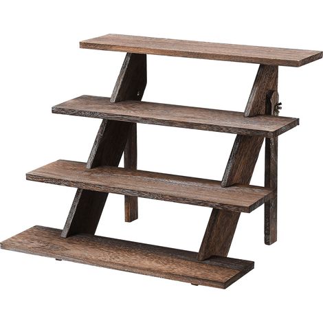Présentoir à cupcakes en bois, rehausseur rustique en bois pour objets de collection décoratifs (1/5)