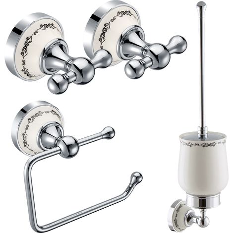 PaulGurkes Bad-Accessoires Set Nostalgie Retro Haken WC-Bürste WC-Papierhalter (1/5)