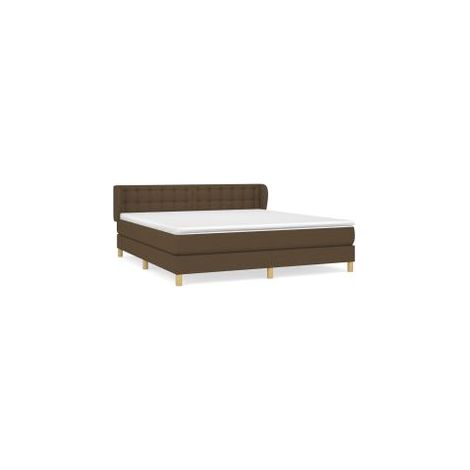 Sommier à lattes de lit avec matelas Marron foncé 160x200 (1/5)