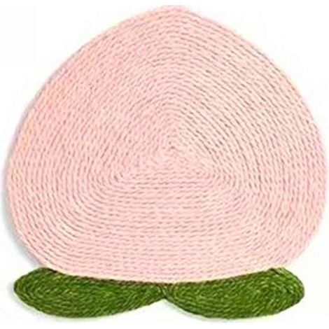 Griffoir mural suspendu en sisal pour chats de petite et grande taille, couleur miel et pêche. Convient aux petits et grands animaux. (1/5)