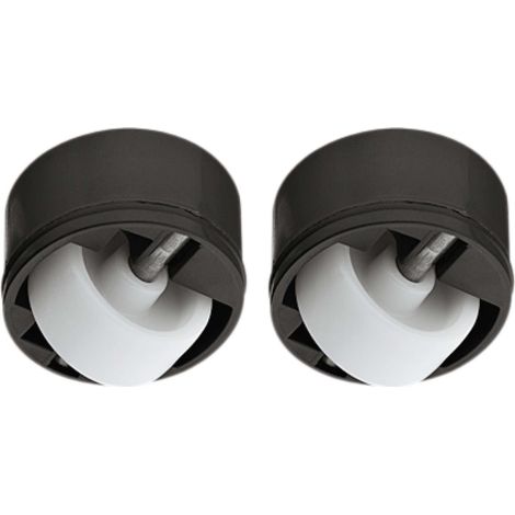 Cyclingcolors – Lot de 2 roulettes directionnelles 27mm – Capacité 50kg – Perçage 36mm – Pour sols souples – Plastique durable
