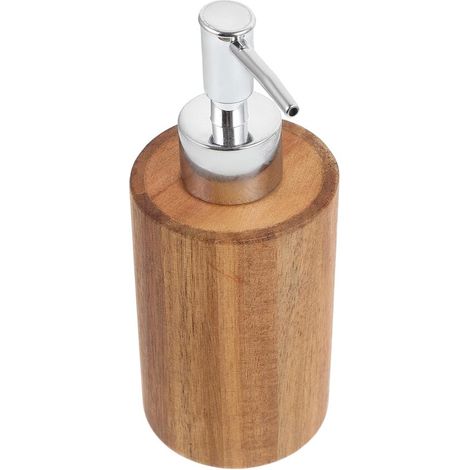 Lot de 3 distributeurs de savon en bois d'acacia D7 x H18 cm (1/5)