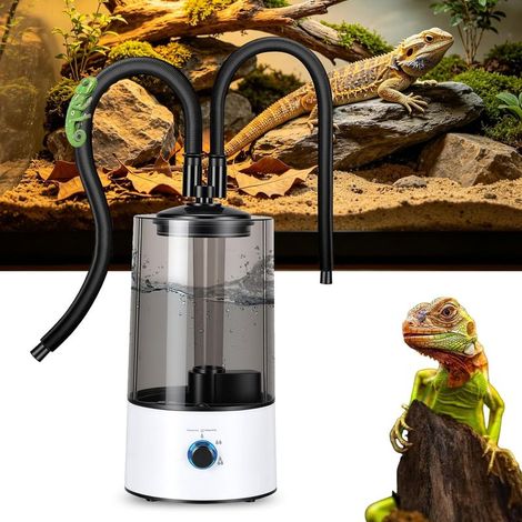 Humidificateur pour reptiles, grand réservoir de 4 l, avec tuyau de 2 m, pour reptiles, amphibiens, tortues, plantes humides (1/5)