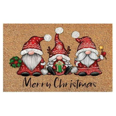 Paillasson nain Gnome de noël, tapis de bienvenue joyeux noël, tapis de porte40X60cm (1/3)