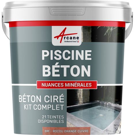 Enduit piscine, béton ciré, revetement piscine - 8 m² Rocou Orange Cuivre - ARCANE INDUSTRIES