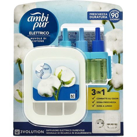 Kit diffusore elettrico Ambi Pur 3Volution Nuvole di Cotone (1/2)