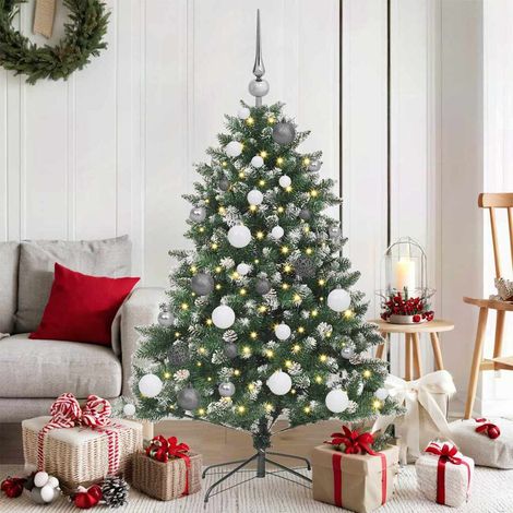 Künstlicher Weihnachtsbaum mit 150 LEDs mit Ständer Grün 120 cm