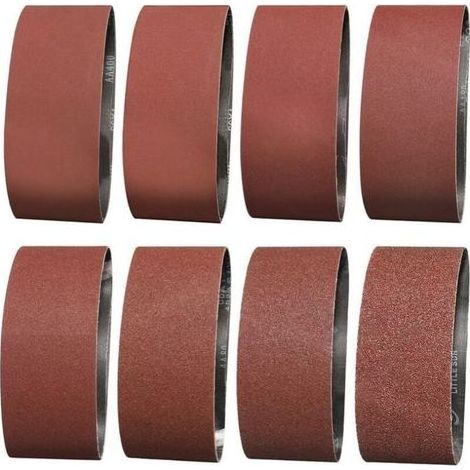 TAISHENGDA - Aktions-Schleifband 75 x 457 mm - Körnungen 1 x 40/60 & 2 x 80/120/180/240/320/400 Schleifband zum Schleifen, Polieren und Staubbeseitigen, ideal für Holz (14 Stück) (1/5)