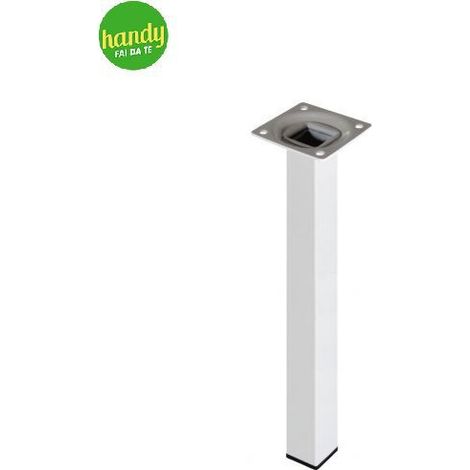 Piede quadro Masidef Bianco 25 x 25 mm H. 200 mm