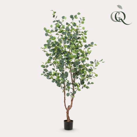 Plante Artificielle Eucalyptus Gommier Bleu Décoration Intérieure Réaliste Vert 180 cm - PANGIVO (1/5)