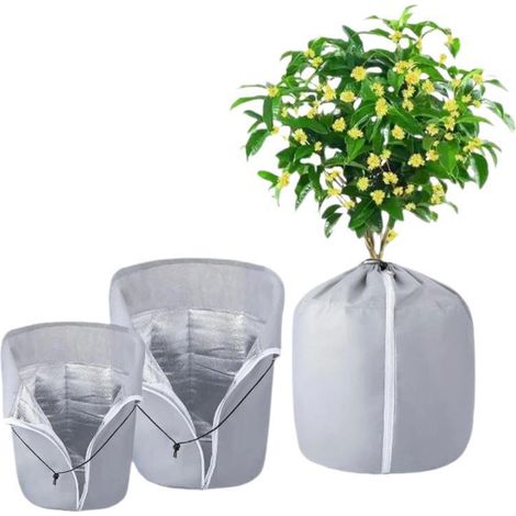 Fundas aislantes para plantas de 2 piezas, protectores contra heladas con cremallera, 45x70cm (1/5)