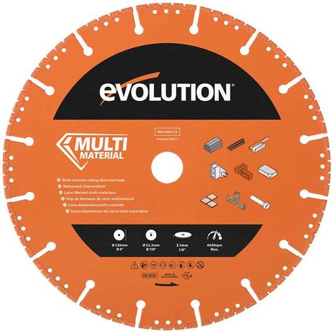 Evolution Multi-Material Diamond Demolition Disc Cutter Blade 230 x 22.2mm (1/5)