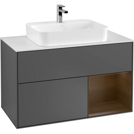 V&B Waschtischunterschrank Finion 100, Pl w m, Reg re wal ven, Anthrac. m (1/2)
