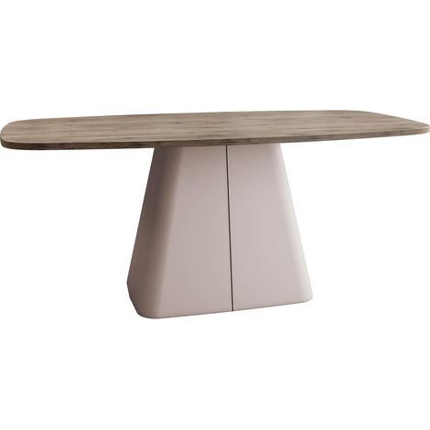 Table basse Oswego 158, Clair bois + Cachemire, 48x60x120cm, Diamètre: 0, Stratifié, Angulaire (1/3)