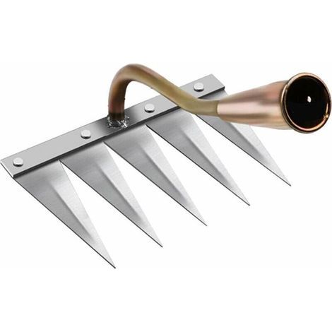 Creuse en Acier trempé, Jardin Portable, désherbage, Jardinage, Outil de désherbage, râteau de désherbage pour de, à 5 Dents (1/5)