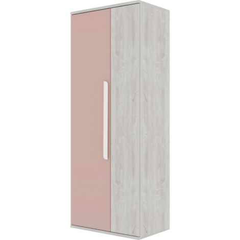 Armoire Bo0 avec 2 étagères, tringle à vêtements et poignée de (1/5)