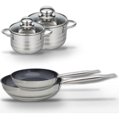 Lot de 2 Poêles 24/28 cm & 2 Faitouts 12/14 cm Elo Profi Therm Platinum (1/5)