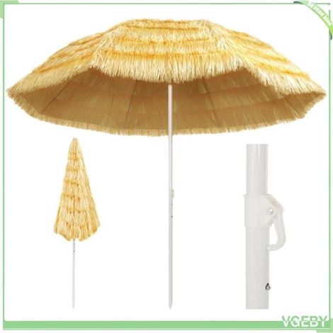 Parasol de plage - FAFEICY - 44549 - Diamètre 260 cm - Arc 300 cm - Inclinable, anti-UV (1/5)