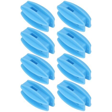 Lot de 100 isolateurs de poteau d'angle de clôture électrique résistants aux intempéries en ABS pour fil d'acier (bleu) (1/5)